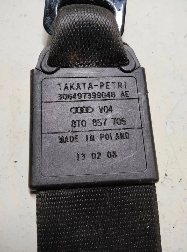 Audi A5 8T 8F (2007 - 2011) 8T0857705 Передний ремень безопасности — фото 8