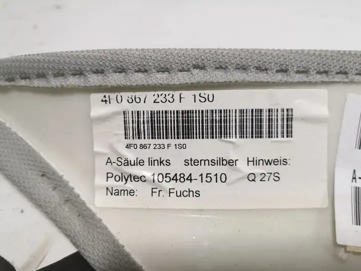 Audi A6 S6 C6 4F (2008 - 2011) 4F0867233F Обшивка стойки A — фото 4