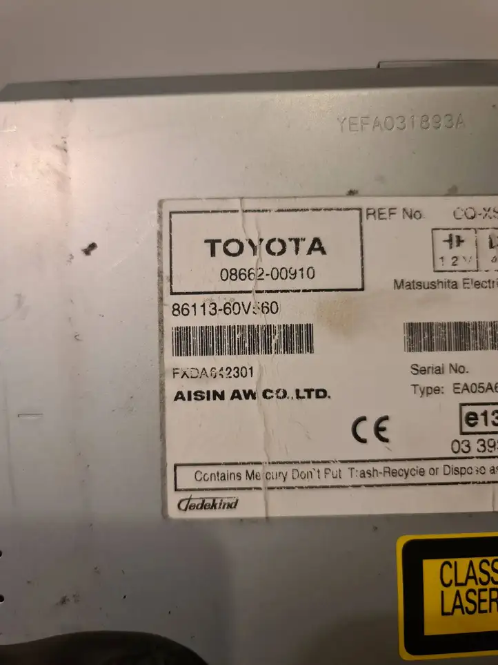 Toyota Avensis T250 (2006 - 2009) 0866200910 Магнитола / мультимедийная система — фото 7