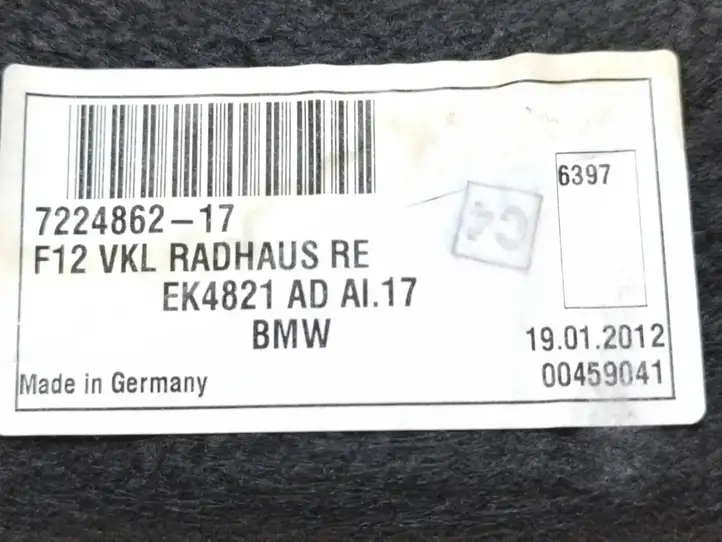 BMW 6 F12 F13 (2010 - 2018) 7224862 Боковая обшивка багажника — фото 6