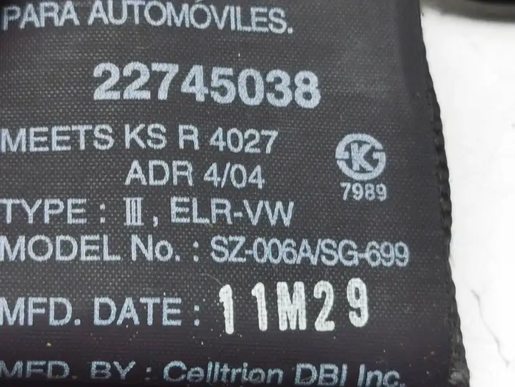 Opel Antara (2011 - 2017) 22745038 Задний ремень безопасности — фото 9