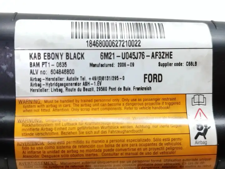 Ford S-MAX (2006 - 2010) 6M21U045J76 Подушка безопасности пассажира — фото 7