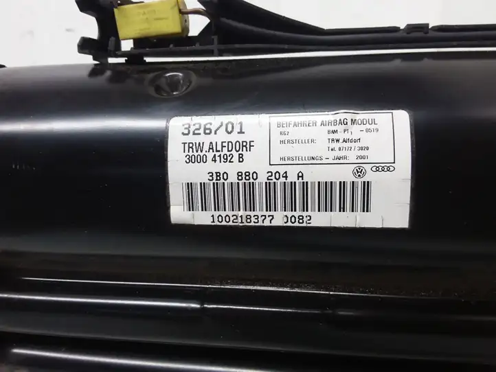 Volkswagen PASSAT B5 (1997 - 2000) 3B0880204A Подушка безопасности пассажира — фото 3
