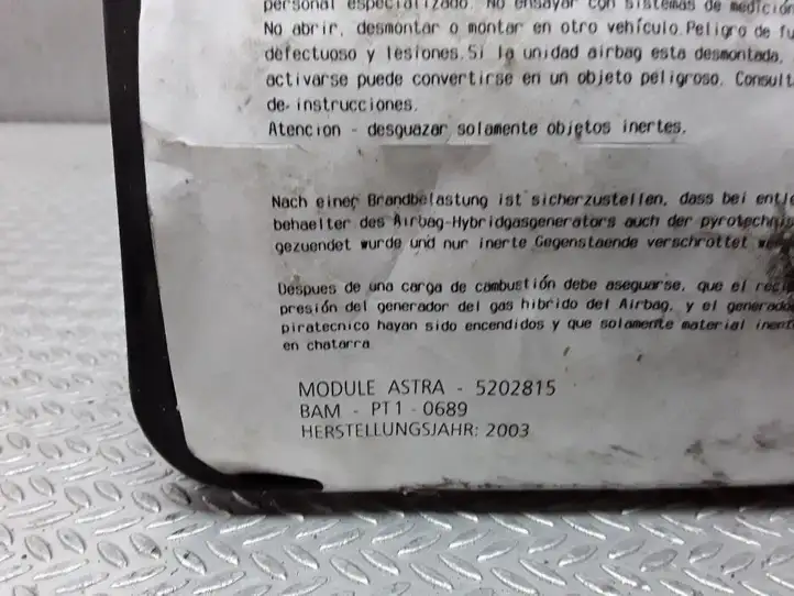 Opel Astra G (1998 - 2004) 520281500A Подушка безопасности пассажира — фото 4