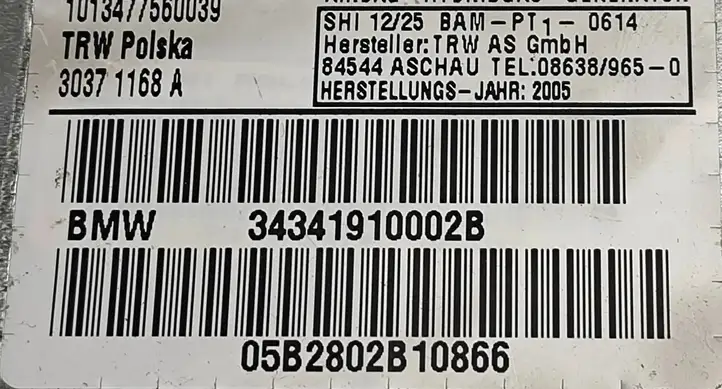 BMW X3 E83 (2003 - 2010) 34341910002B Подушка безопасности двери — фото 3