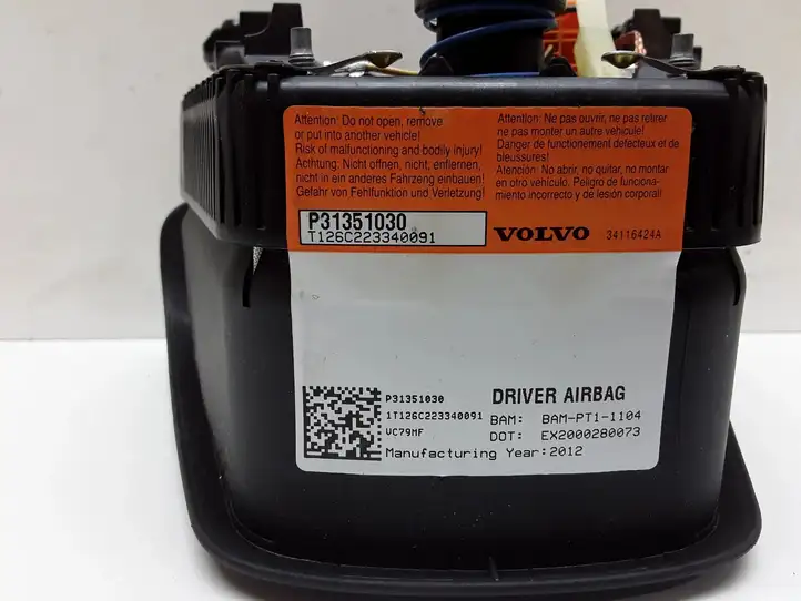 Volvo S60 (2010 - 2013) P31351030 Подушка безопасности руля — фото 3
