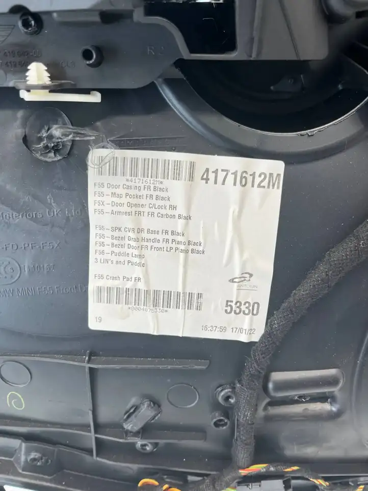 Mini One Cooper F56 F55 (2012 - 2022) 4171612M Обшивка передней двери — фото 4
