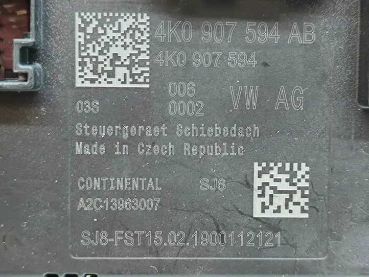 Audi A6 S6 C8 4K (2018 - ) 4K0907594AB Блок управления люком — фото 6