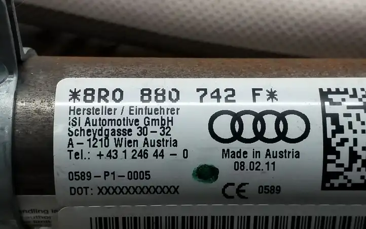 Audi Q5 SQ5 (2008 - 2012) 8R0880742F Боковая подушка безопасности шторка — фото 3