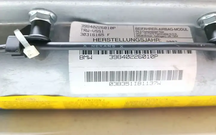 BMW X5 E53 (1999 - 2006) 39840226010P Подушка безопасности пассажира — фото 2