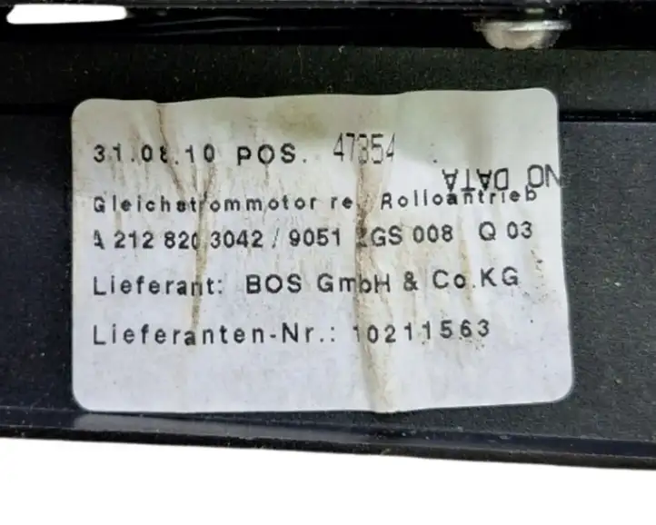 Mercedes-Benz E W212 (2009 - 2016) A2128203042 Механизм шторки багажника — фото 5
