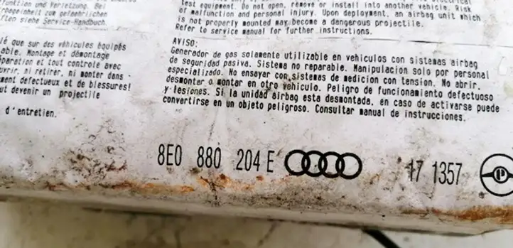 Audi A4 S4 B6 8E 8H (2000 - 2006) 8E0880204E Подушка безопасности пассажира — фото 3
