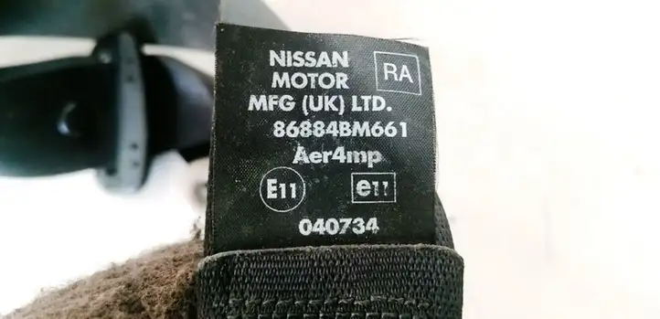Nissan Almera N16 (2000 - 2010) 86884BM661 Передний ремень безопасности — фото 3