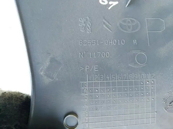 Toyota Aygo AB10 (2005 - 2008) 625510H010 Прочие детали салона — фото 3
