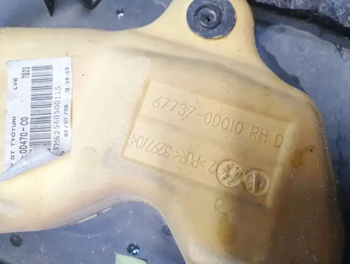 Toyota Yaris (2005 - 2009) 677370d010rh Обшивка передней двери — фото 3