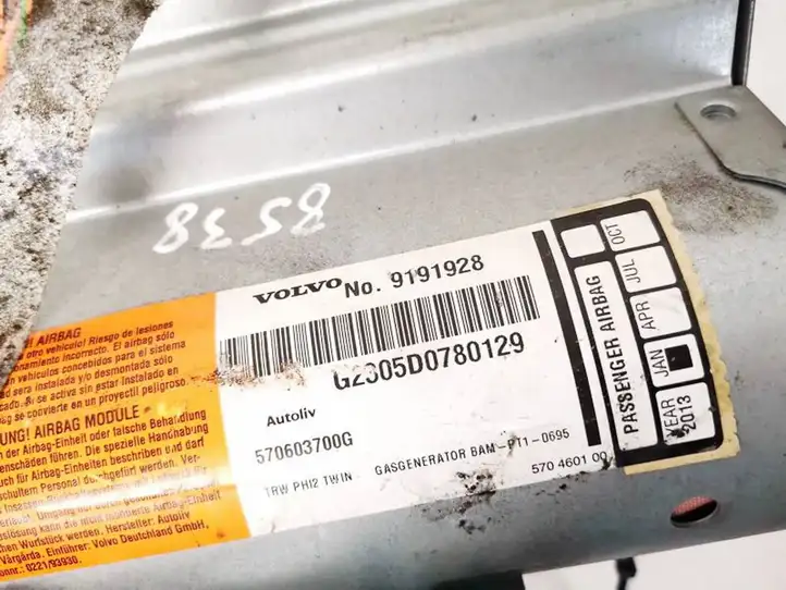 Volvo S60 (2000 - 2004) 9191928 Подушка безопасности пассажира — фото 3