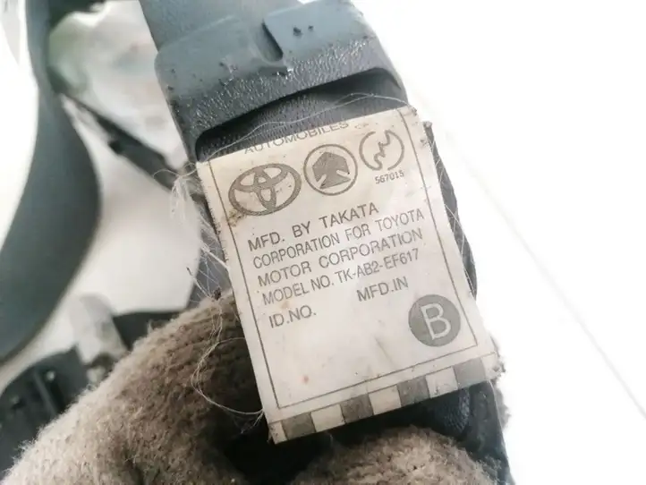 Toyota Avensis Verso (2004 - 2009) TKAB2EF617 Задний ремень безопасности — фото 3