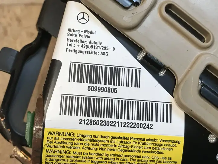 Mercedes-Benz E W212 (2009 - 2016) 2128602302 Подушка безопасности сиденья — фото 8