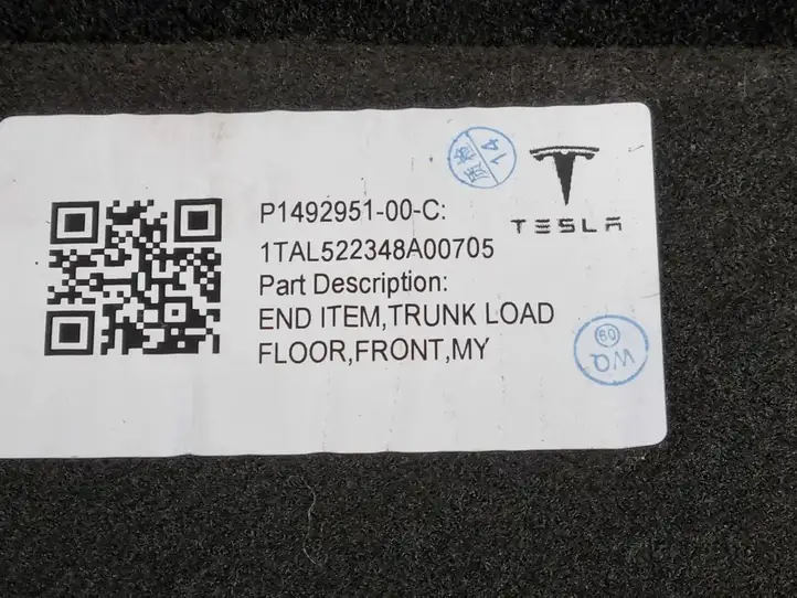 Tesla Model Y (2019 - 2024) 149295100C Пол багажника — фото 4