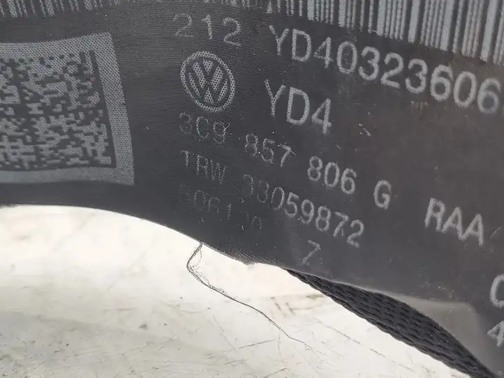 Volkswagen PASSAT B6 (2005 - 2010) 3C9857806G Задний ремень безопасности — фото 4