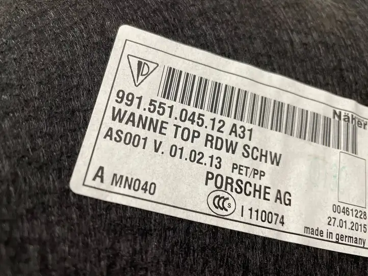Porsche 911 991 (2011 - 2019) 99155104512 Пол багажника — фото 8