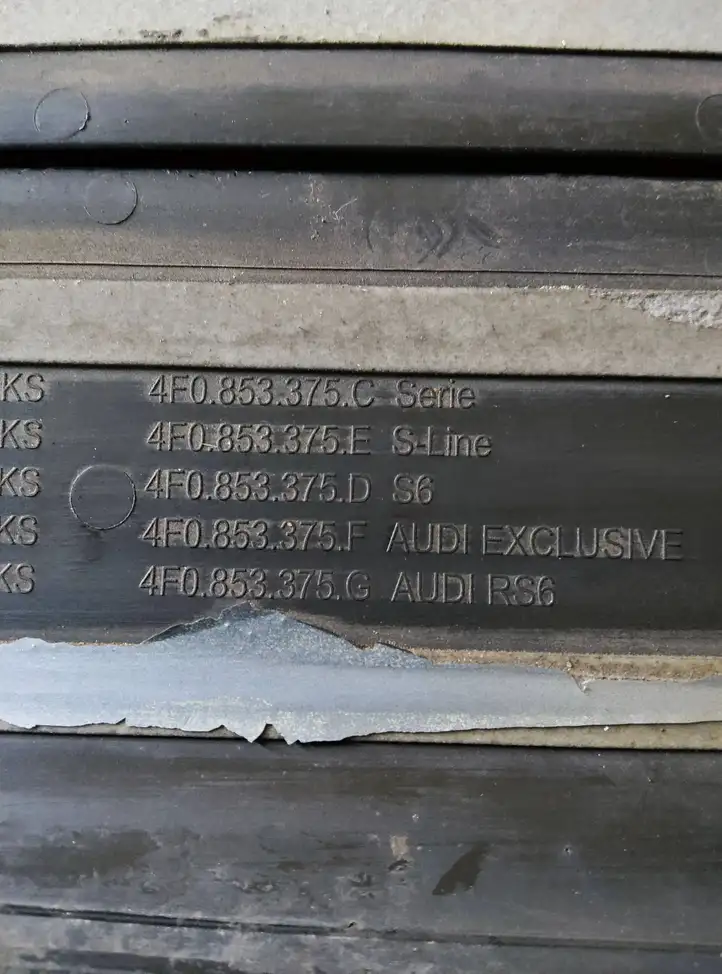 Audi A6 S6 C6 4F (2008 - 2011) 4F0853375E Внутренняя отделка переднего порога — фото 6