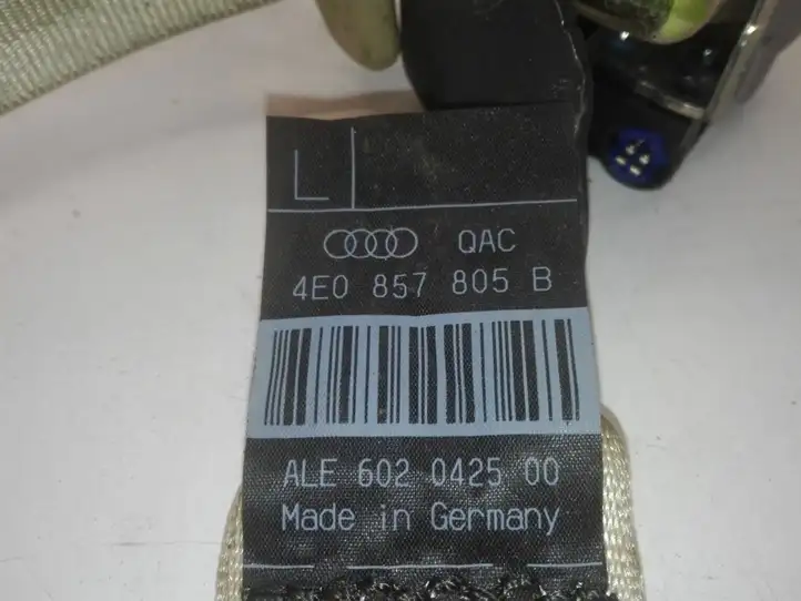 Audi A8 S8 D3 4E (2005 - 2007) 4E0857805B Задний ремень безопасности — фото 4