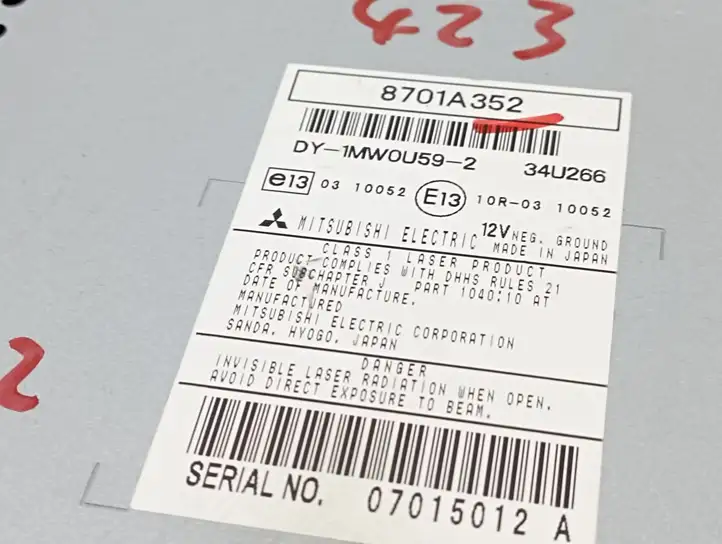 Mitsubishi ASX (2010 - 2016) 8701A352 Магнитола / мультимедийная система — фото 6