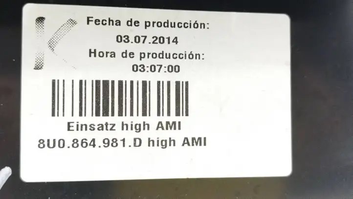 Audi Q3 8U (2011 - 2014) 8U0864981D Ящик центральной консоли — фото 2