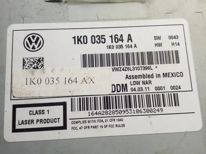 Volkswagen Jetta VI (2011 - 2018) 1K0035164A Магнитола / мультимедийная система — фото 4