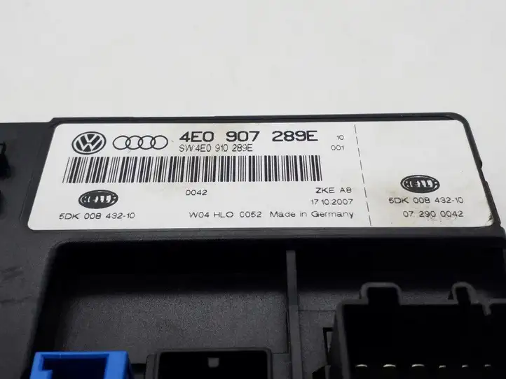 Audi A8 S8 D3 4E (2007 - 2010) 4E0907289E Модуль комфорта — фото 3