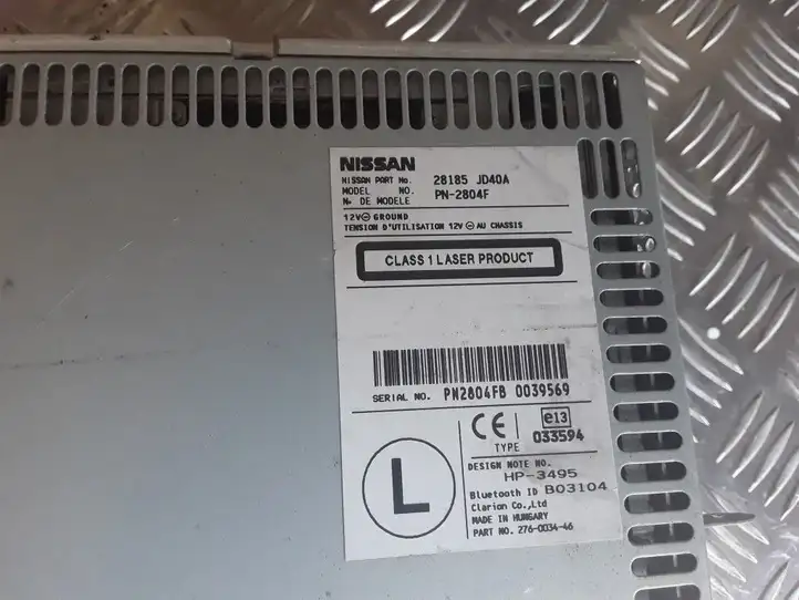 Nissan Qashqai (2006 - 2010) 28185JD40A Магнитола / мультимедийная система — фото 2