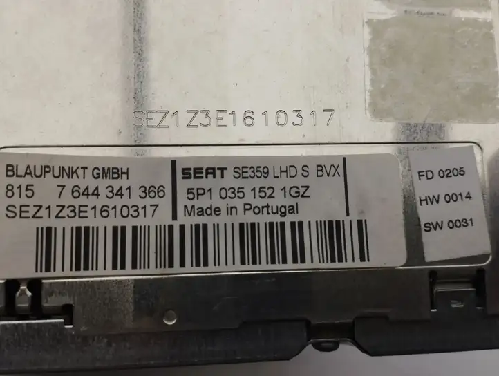 Seat Altea (2004 - 2009) 5P10351521GZ Магнитола / мультимедийная система — фото 5