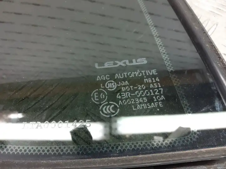 Lexus LS 460 - 600H (2006 - 2009) 43R-000127 Заднее боковое стекло — фото 2