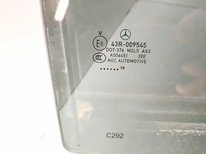 Mercedes-Benz GLE W166/C292 (2015 - 2019) 2927350410 Стекло задней двери — фото 3