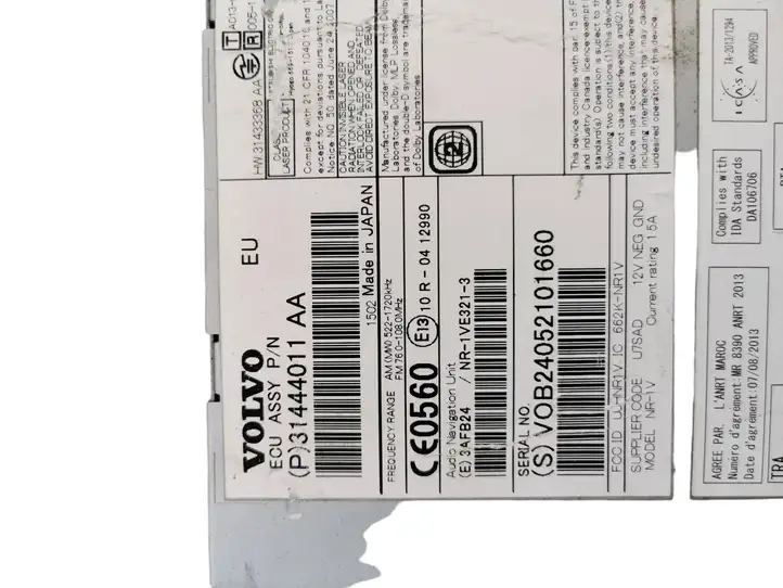 Volvo XC60 (2013 - 2017) 31444011aa Блок Hi-Fi аудиосистемы — фото 4