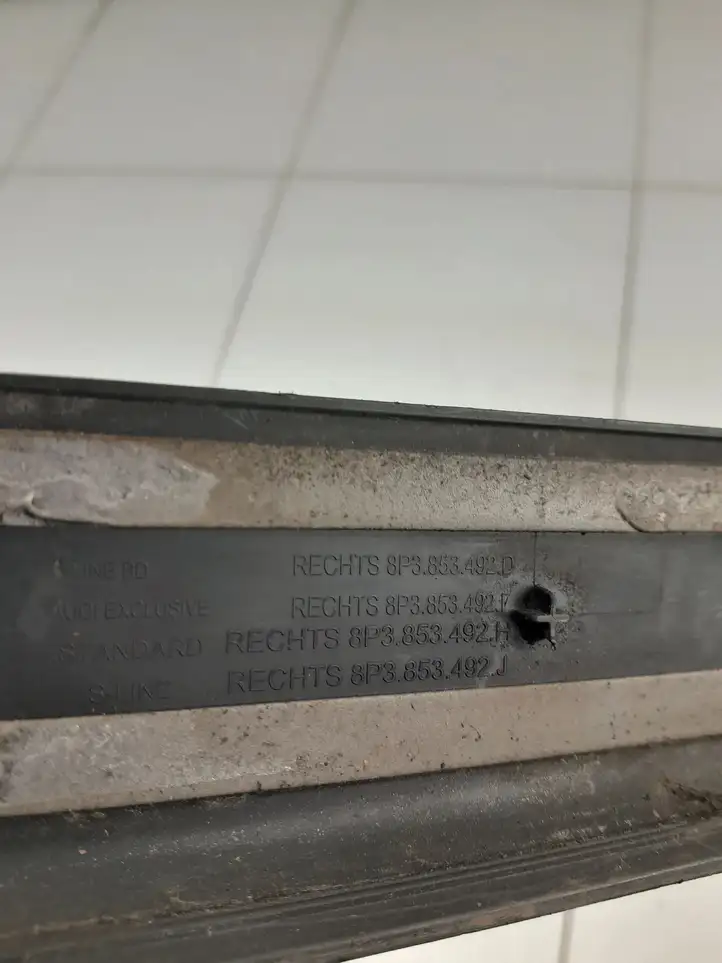 Audi A3/S3 8P (2008 - 2013) 8P3853492D Внутренняя отделка переднего порога — фото 6