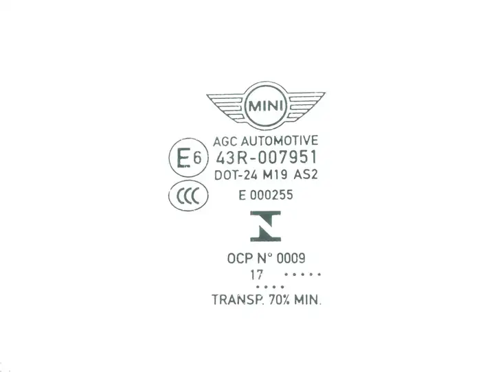 Mini Cooper Countryman F60 (2016 - 2020) 43R007951 Заднее боковое стекло — фото 3