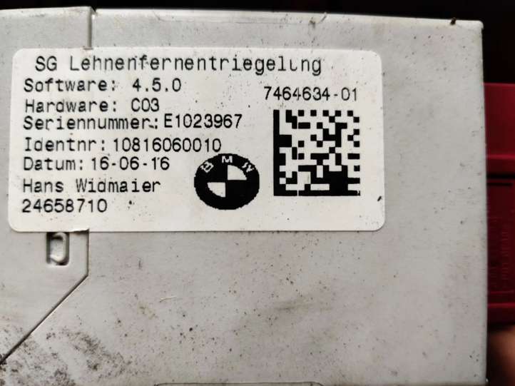 7464634 BMW 2 F46 Sėdynės valdymo blokas