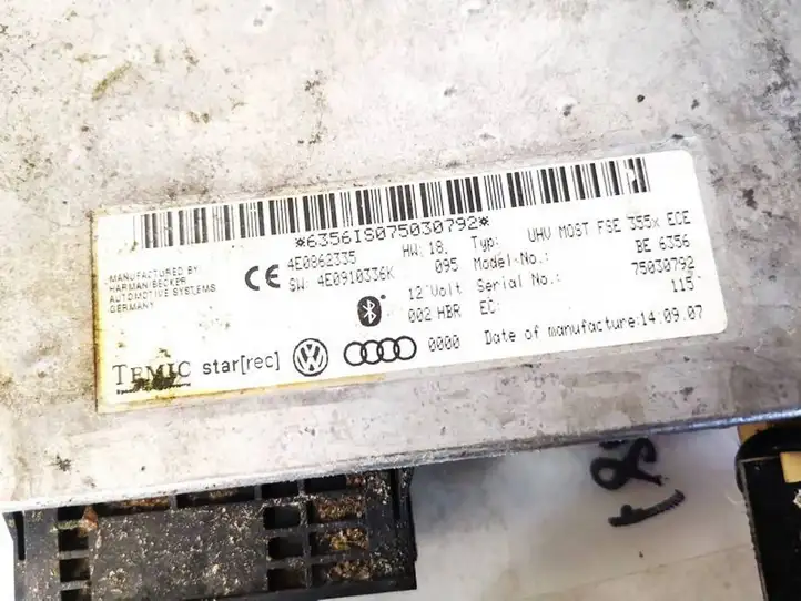 Audi A6 S6 C6 4F (2004 - 2008) 4e0862335 Прочие блоки управления — фото 2
