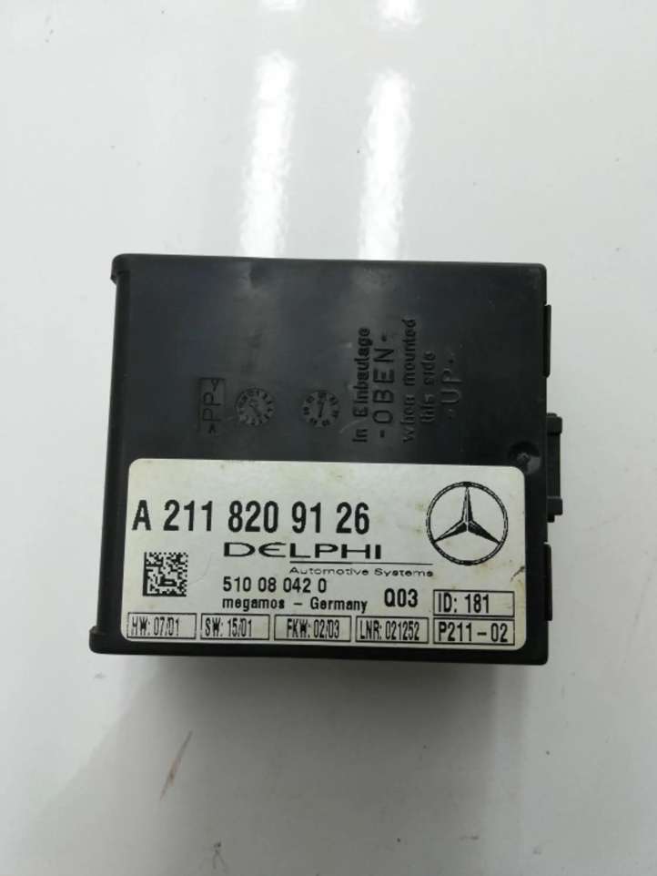 A2118209126 Mercedes-Benz CLK A209 C209 Signalizacijos valdymo blokas