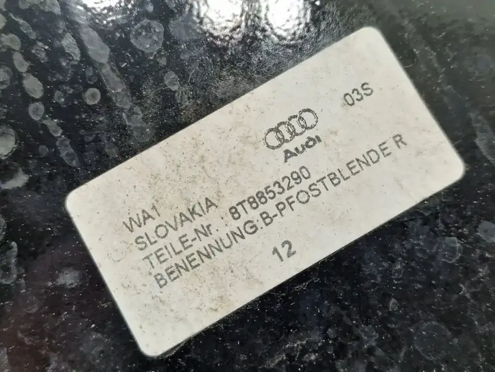 Audi A5 8T 8F (2011 - 2016) 8T8853290 Верхняя обшивка стойки B — фото 4