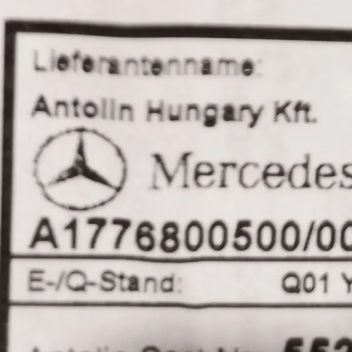Mercedes-Benz A W177 (2018 - ) A1776800500 Коврик багажника — фото 4