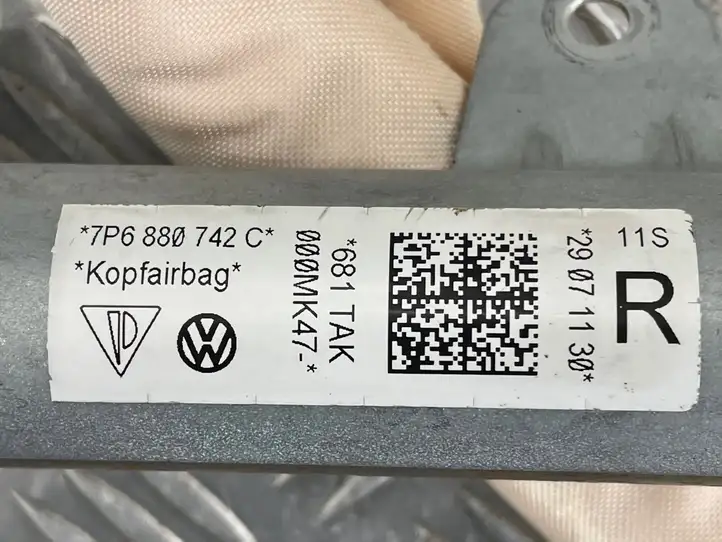Volkswagen Touareg II (2010 - 2018) 7P6880742C Боковая подушка безопасности шторка — фото 4