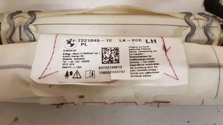BMW 3 F30 F35 F31 (2012 - 2018) 722104512 Боковая подушка безопасности шторка — фото 4