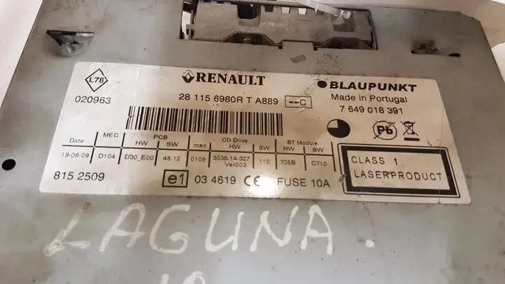 Renault Laguna III (2007 - 2015) 7649018391 Магнитола / мультимедийная система — фото 3