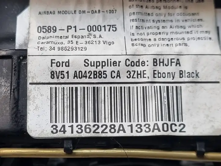 Ford Fiesta (2013 - 2017) 8V51A042B85CA Подушка безопасности руля — фото 7