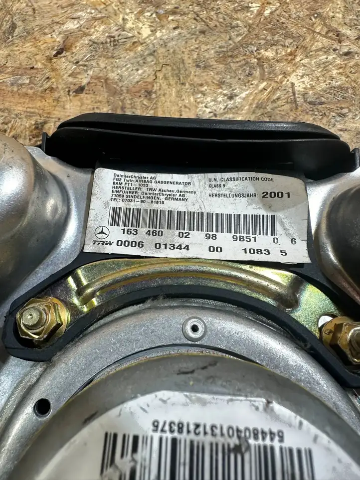 Mercedes-Benz ML W163 (1997 - 2005) 1634600298 Подушка безопасности руля — фото 4
