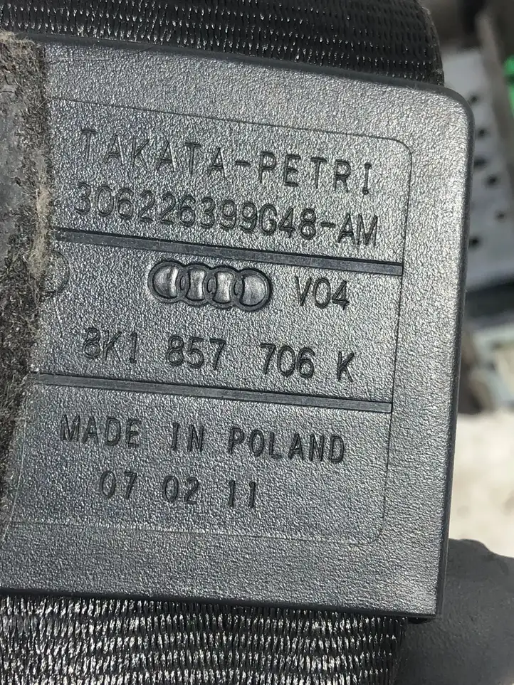 Audi A4 S4 B8 8K (2007 - 2011) 8K1857706K Передний ремень безопасности — фото 3