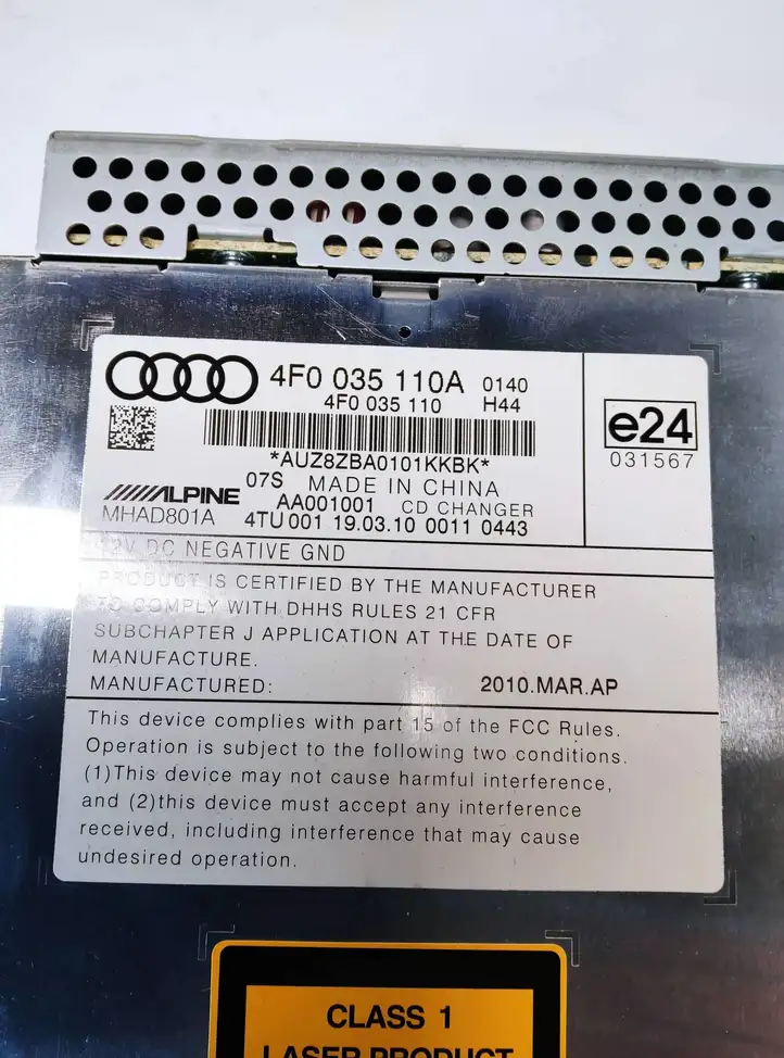 Audi A6 S6 C6 4F (2008 - 2011) 4F0035110A CD/DVD чейнджер — фото 6